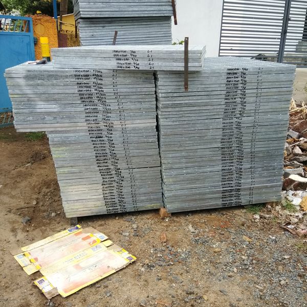Finished floor grating panel